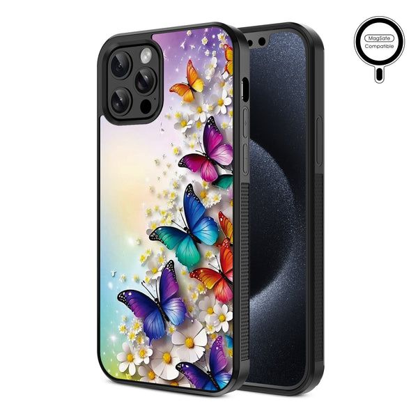 MyBat Design Lab Series MagSafe Case for Apple iPhone 12 / 12 Pro (6.1) - Rainbow Butterflies - MIP12PCSLESMSM187-2.jpg