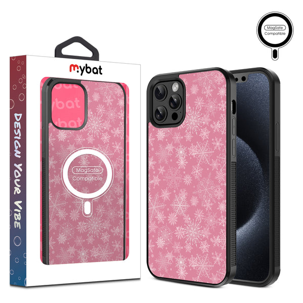 MyBat Design Lab Series MagSafe Case for Apple iPhone 12 / 12 Pro (6.1) - Pink Snowflakes - MIP12PCSLESMSM282-1.jpg