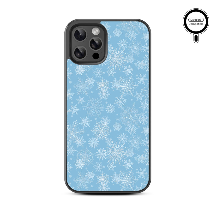 MyBat Design Lab Series MagSafe Case for Apple iPhone 12 / 12 Pro (6.1) - Blue Snowflakes - MIP12PCSLESMSM283-3.jpg