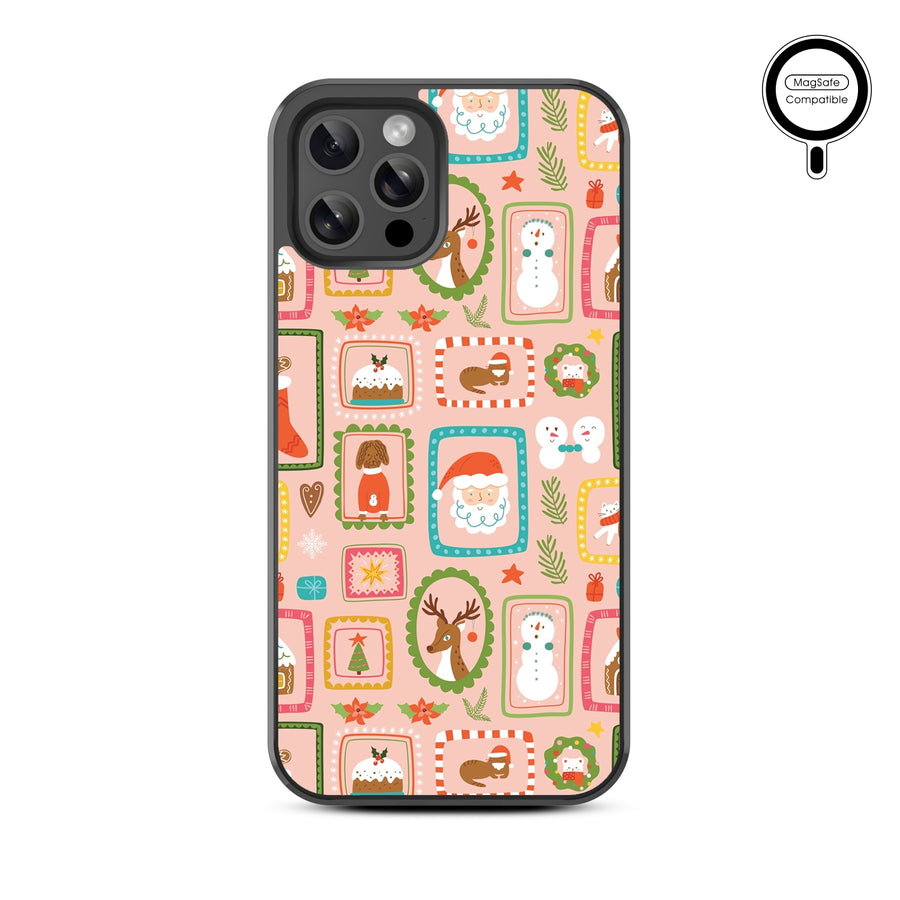 MyBat Design Lab Series MagSafe Case for Apple iPhone 12 / 12 Pro (6.1) - Holiday Stamps - MIP12PCSLESMSM297-3.jpg