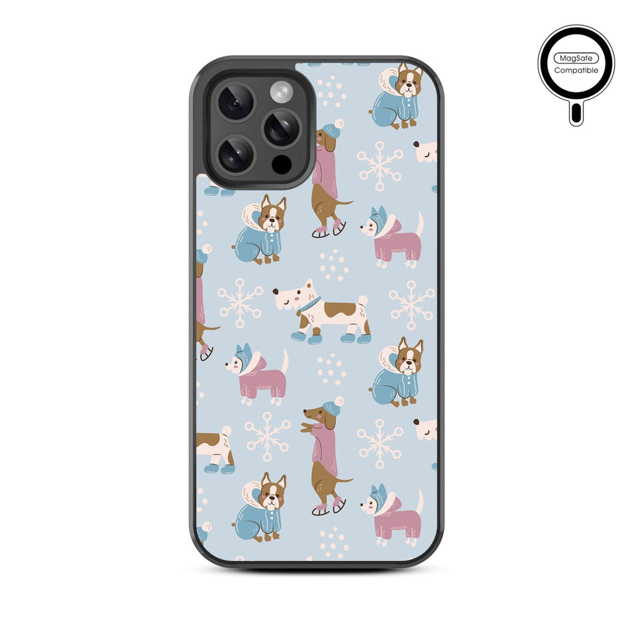 MyBat Design Lab Series MagSafe Case for Apple iPhone 12 / 12 Pro (6.1) - Puppy Snow Play