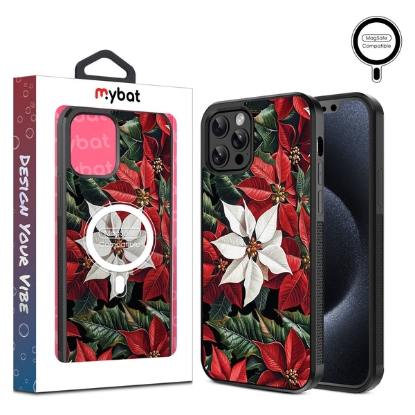 MyBat Design Lab Series MagSafe Case for Apple iPhone 12 / 12 Pro (6.1) - Christmas Poinsettias - MIP12PCSLESMSM301-1.jpg