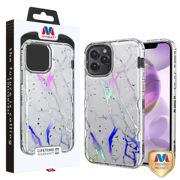 MyBat TUFF Kleer Hybrid Case for Apple iPhone 12 Pro Max - White Marbling / Electroplating Silver - MIP12PMCSE4TM201-1.jpg
