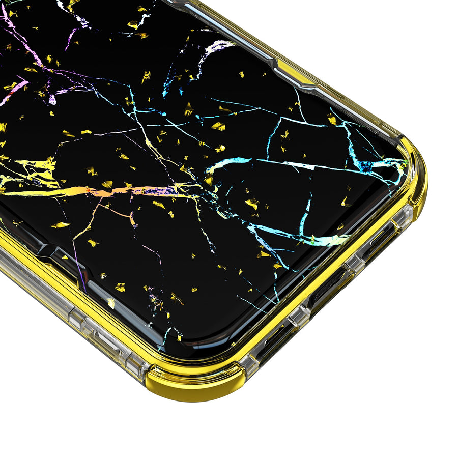 MyBat TUFF Kleer Hybrid Case for Apple iPhone 12 Pro Max - Black Marbling / Electroplating Gold - MIP12PMCSE4TM204-5.jpg
