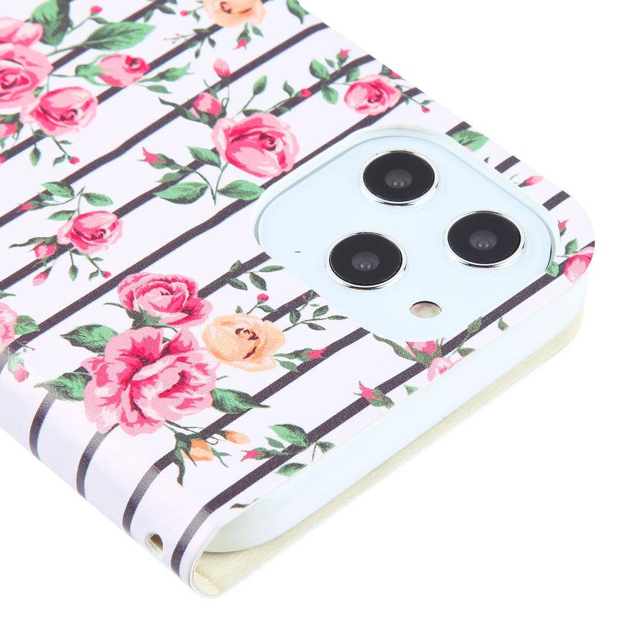 MyBat MyJacket Wallet Diamond Series for Apple iPhone 12 Pro Max - Pink Fresh Roses - MIP12PMPCMJD105-5.jpg