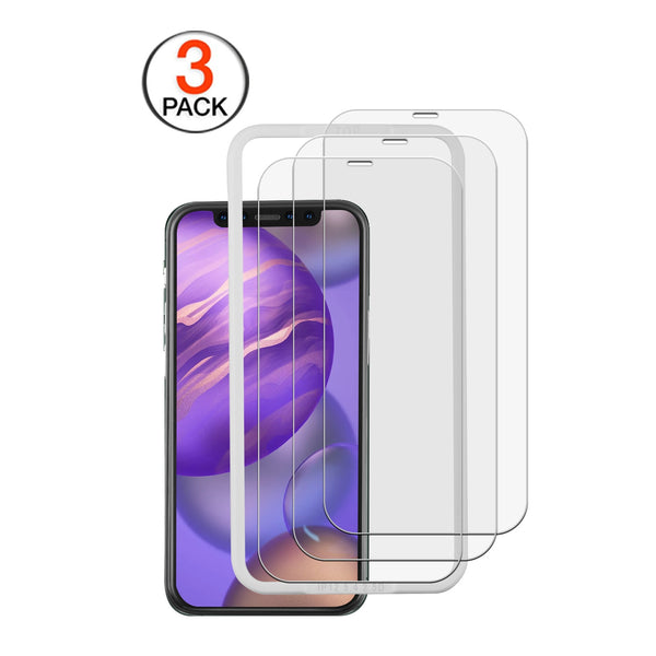 MyBat (3 Pack)Tempered Glass Screen Protector with Installation Frame for Apple iPhone 12 mini - Clear - MIP12SC81TH-2.jpg