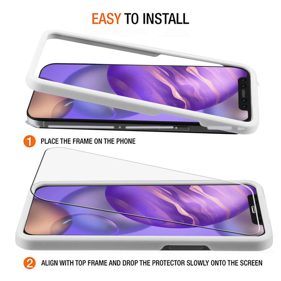 MyBat (3 Pack)Tempered Glass Screen Protector with Installation Frame for Apple iPhone 12 mini - Clear - MIP12SC81TH-8.jpg