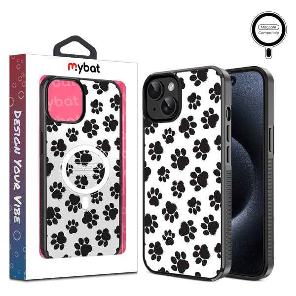 MyBat Design Lab Series MagSafe Case for Apple iPhone 17e / 16e / 14 / 13 - Black Paw Prints - MIP13CSLESMSM002-1.jpg