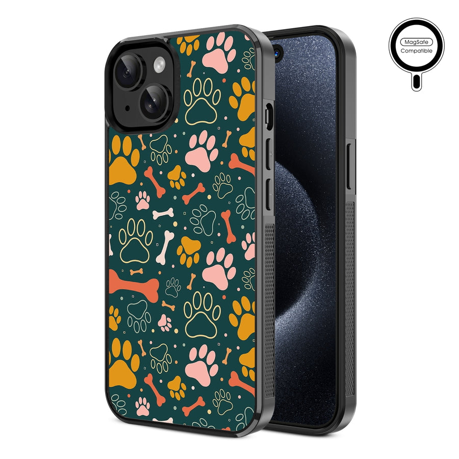 MyBat Design Lab Series MagSafe Case for Apple iPhone 17e / 16e / 14 / 13 - Paw Prints & Bones - MIP13CSLESMSM003-2.jpg