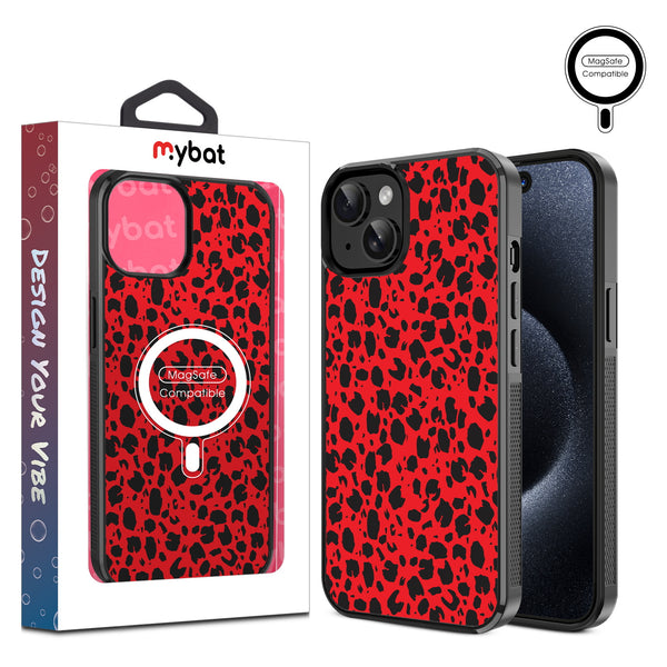 MyBat Design Lab Series MagSafe Case for Apple iPhone 17e / 16e / 14 / 13 - Red Leopard Print - MIP13CSLESMSM008-1.jpg