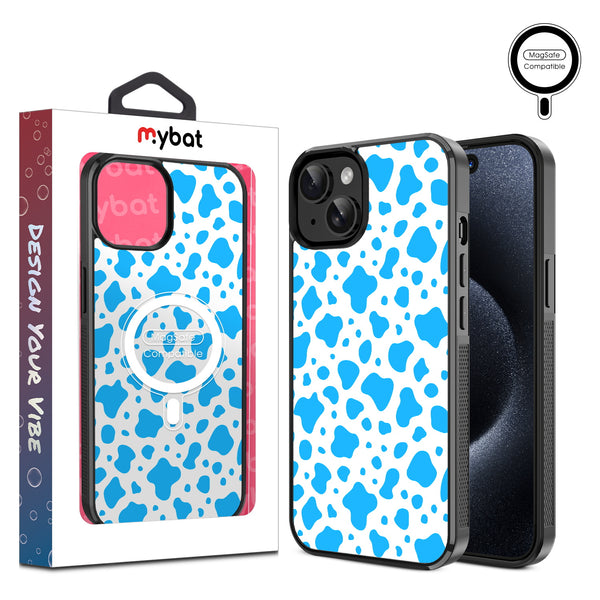 MyBat Design Lab Series MagSafe Case for Apple iPhone 17e / 16e / 14 / 13 - Blue Cow Print - MIP13CSLESMSM016-1.jpg
