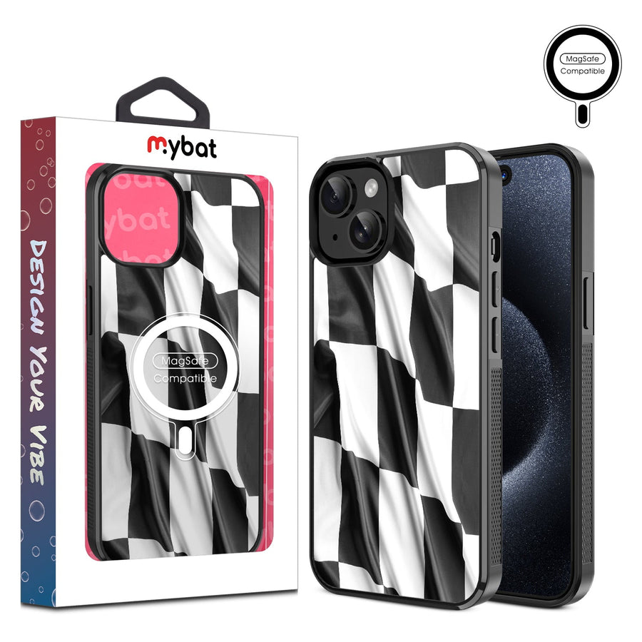 MyBat Design Lab Series MagSafe Case for Apple iPhone 17e / 16e / 14 / 13 - Racing Flag