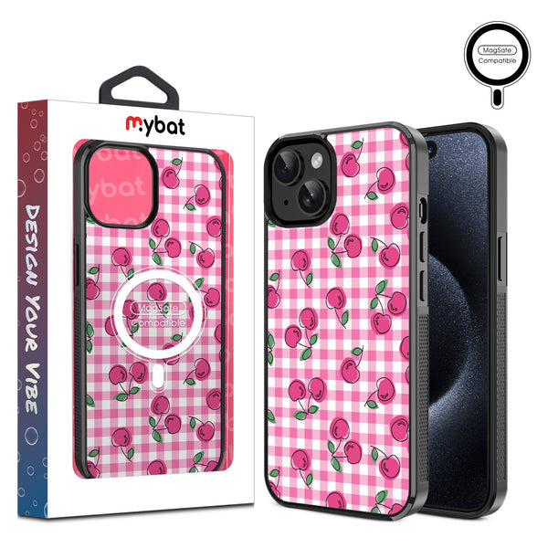 MyBat Design Lab Series MagSafe Case for Apple iPhone 17e / 16e / 14 / 13 - Pink Cherries - MIP13CSLESMSM100-1.jpg