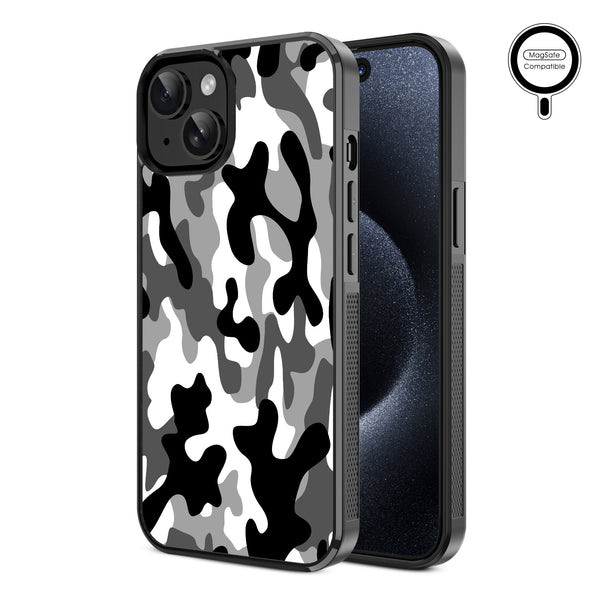 MyBat Design Lab Series MagSafe Case for Apple iPhone 17e / 16e / 14 / 13 - Black & White Camouflage - MIP13CSLESMSM122-2.jpg