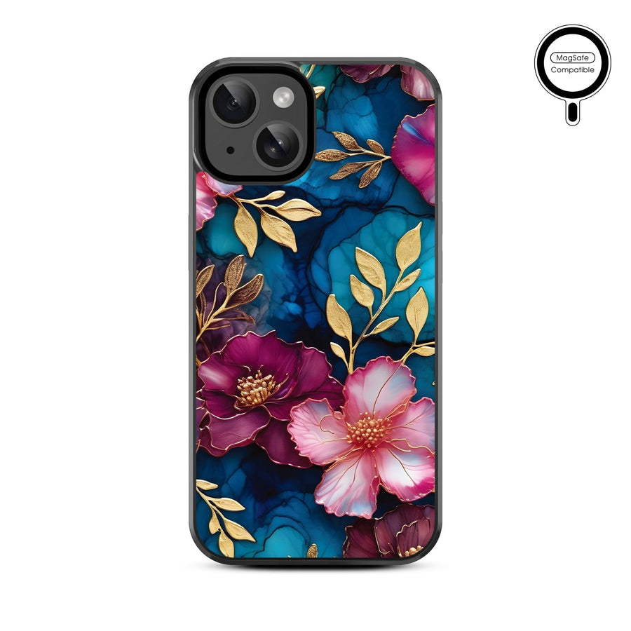MyBat Design Lab Series MagSafe Case for Apple iPhone 17e / 16e / 14 / 13 - Gilded Petals