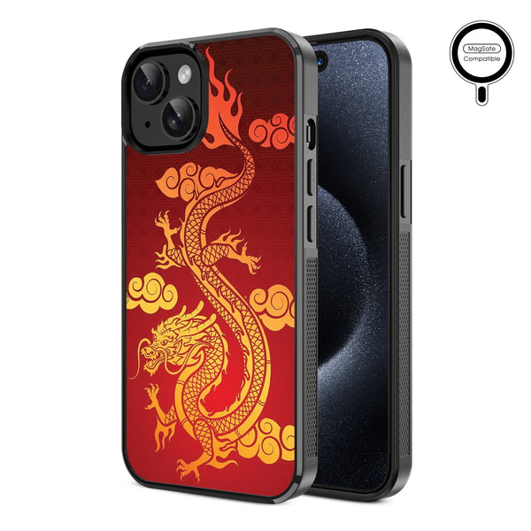 MyBat Design Lab Series MagSafe Case for Apple iPhone 17e / 16e / 14 / 13 - Golden Dragon - MIP13CSLESMSM213-2.jpg