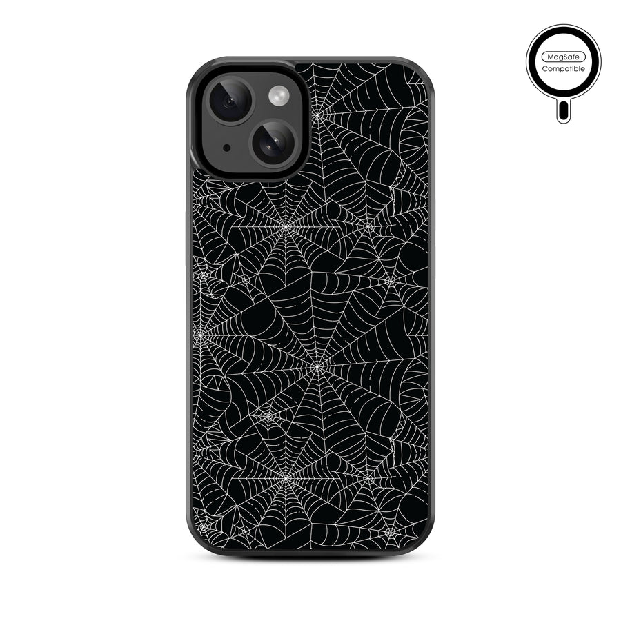 MyBat Design Lab Series MagSafe Case for Apple iPhone 17e / 16e / 14 / 13 - Spider Web - MIP13CSLESMSM217-3.jpg