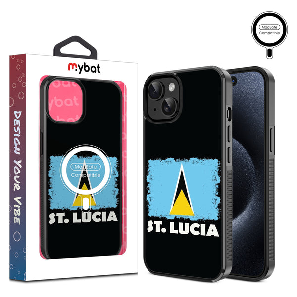 MyBat Design Lab Series MagSafe Case for Apple iPhone 17e / 16e / 14 / 13 - St. Lucia Flag - MIP13CSLESMSM262-1.jpg