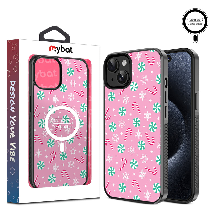 MyBat Design Lab Series MagSafe Case for Apple iPhone 17e / 16e / 14 / 13 - Peppermint Swirl - MIP13CSLESMSM272-1.jpg