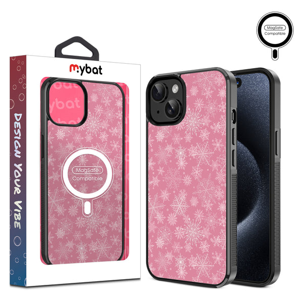 MyBat Design Lab Series MagSafe Case for Apple iPhone 17e / 16e / 14 / 13 - Pink Snowflakes - MIP13CSLESMSM282-1.jpg