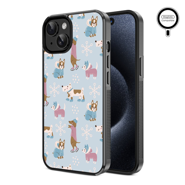 MyBat Design Lab Series MagSafe Case for Apple iPhone 17e / 16e / 14 / 13 - Puppy Snow Play - MIP13CSLESMSM299-2.jpg