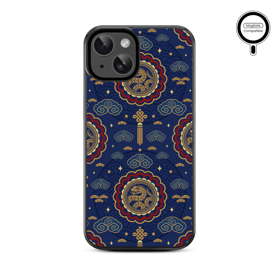 MyBat Design Lab Series MagSafe Case for Apple iPhone 17e / 16e / 14 / 13 - Wisdom of the Snake - MIP13CSLESMSM318-3.jpg