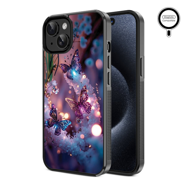 MyBat Design Lab Series MagSafe Case for Apple iPhone 17e / 16e / 14 / 13 - Magical Butterflies - MIP13CSLESMSM349-2.jpg
