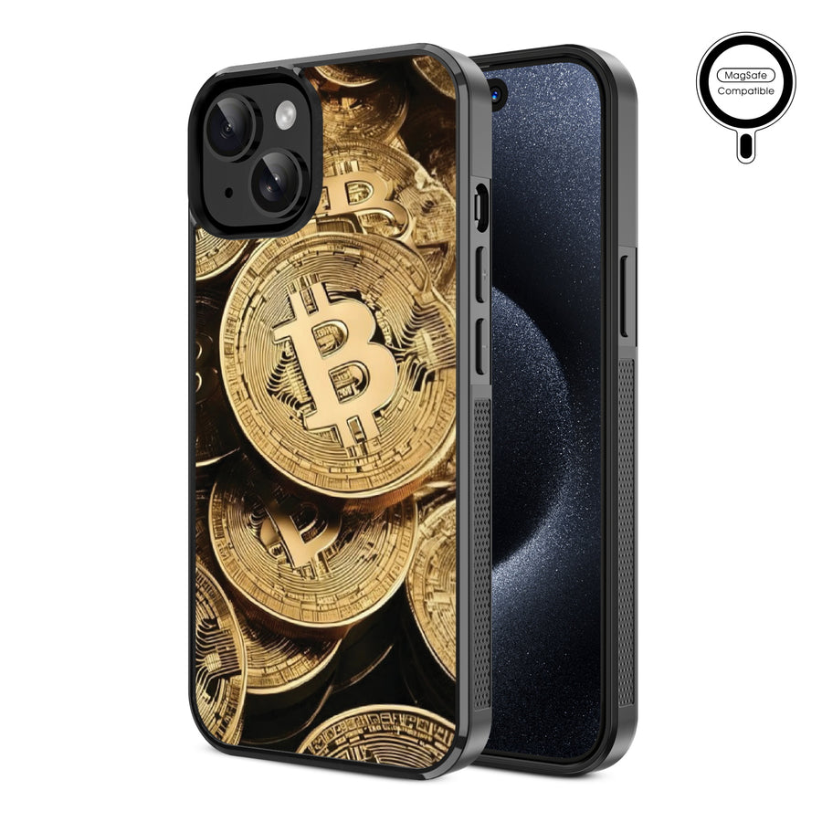 MyBat Design Lab Series MagSafe Case for Apple iPhone 17e / 16e / 14 / 13 - Bitcoin - MIP13CSLESMSM357-2.jpg