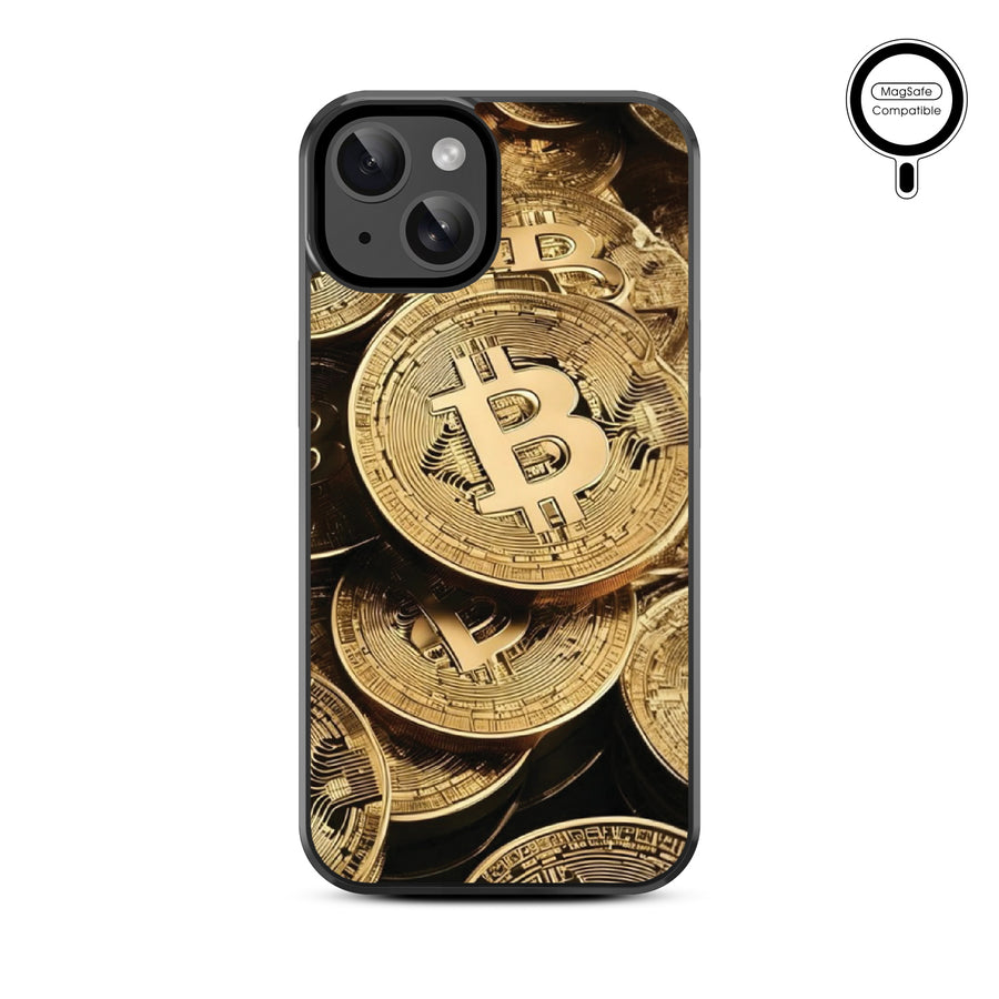 MyBat Design Lab Series MagSafe Case for Apple iPhone 17e / 16e / 14 / 13 - Bitcoin - MIP13CSLESMSM357-3.jpg