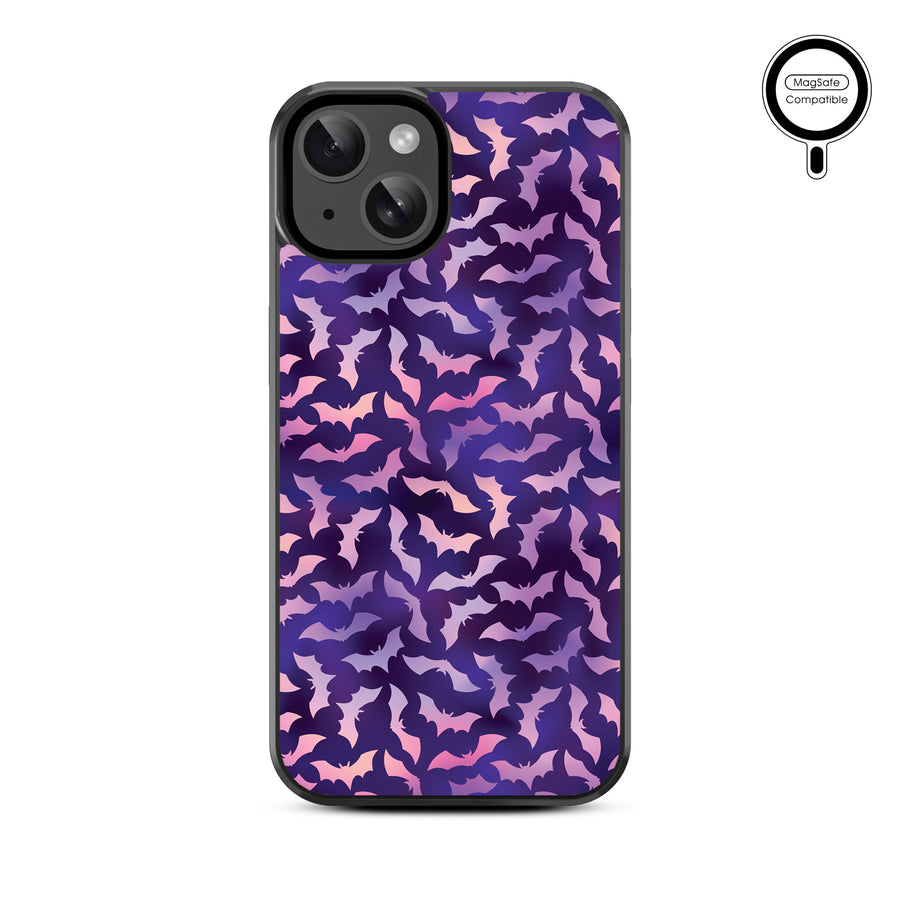 MyBat Design Lab Series MagSafe Case for Apple iPhone 17e / 16e / 14 / 13 - Twilight Bats - MIP13CSLESMSM422-3.jpg