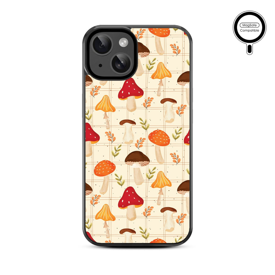 MyBat Design Lab Series MagSafe Case for Apple iPhone 17e / 16e / 14 / 13 - Mushroom Patch