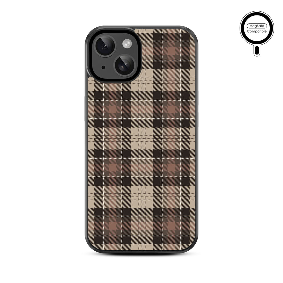 MyBat Design Lab Series MagSafe Case for Apple iPhone 17e / 16e / 14 / 13 - Mocha Flannel - MIP13CSLESMSM431-3.jpg