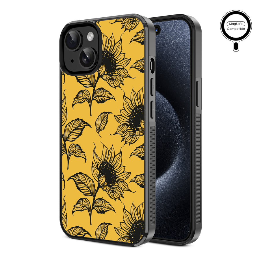 MyBat Design Lab Series MagSafe Case for Apple iPhone 17e / 16e / 14 / 13 - Golden Sunflowers - MIP13CSLESMSM444-2.jpg