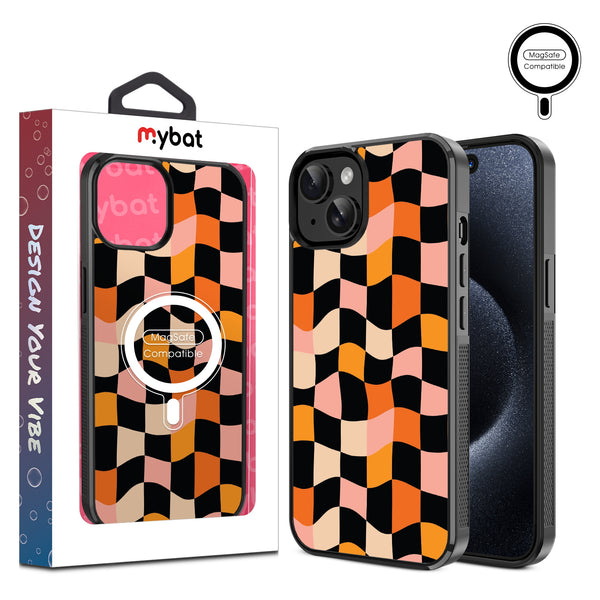 MyBat Design Lab Series MagSafe Case for Apple iPhone 17e / 16e / 14 / 13 - Groovy Check - MIP13CSLESMSM448-1.jpg