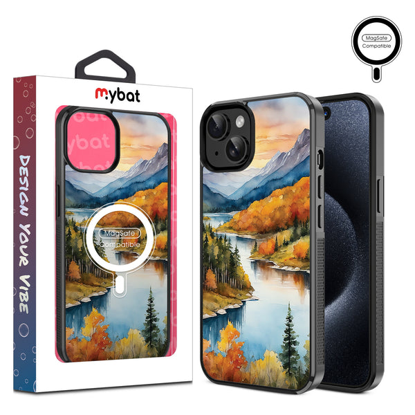 MyBat Design Lab Series MagSafe Case for Apple iPhone 17e / 16e / 14 / 13 - Impressionist Foliage - MIP13CSLESMSM452-1.jpg