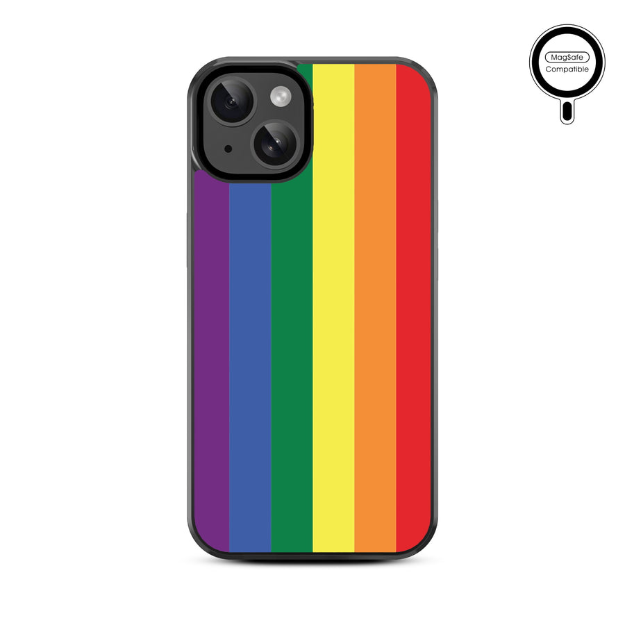MyBat Design Lab Series MagSafe Case for Apple iPhone 17e / 16e / 14 / 13 - Rainbow Stripes - MIP13CSLESMSM459-3.jpg