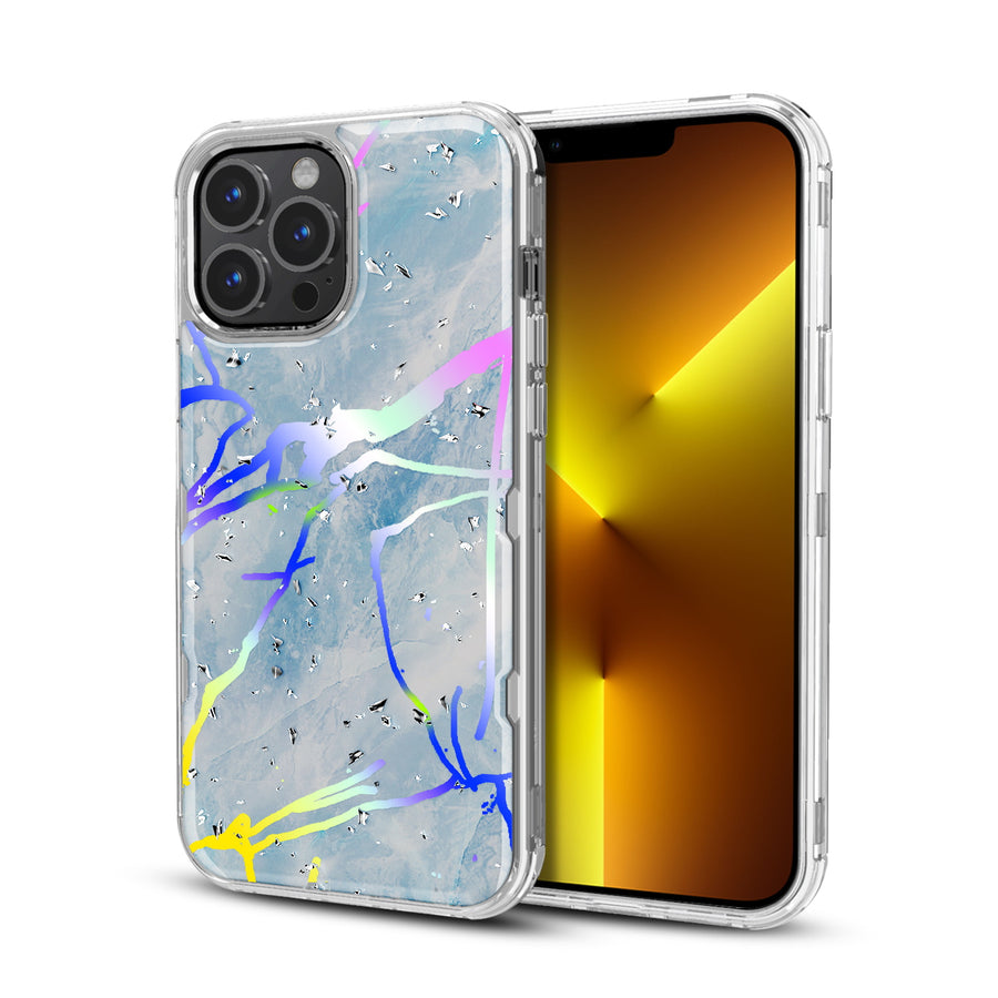 MyBat TUFF Kleer Hybrid Case for Apple iPhone 13 Pro - Blue Marbling / Electroplating Silver - MIP13PCSE4TM203-2.jpg