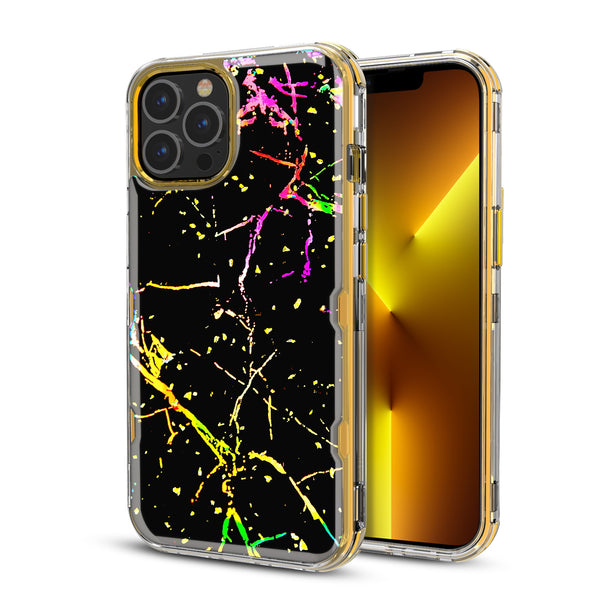 MyBat TUFF Kleer Hybrid Case for Apple iPhone 13 Pro - Black Marbling / Electroplating Gold - MIP13PCSE4TM204-2.jpg