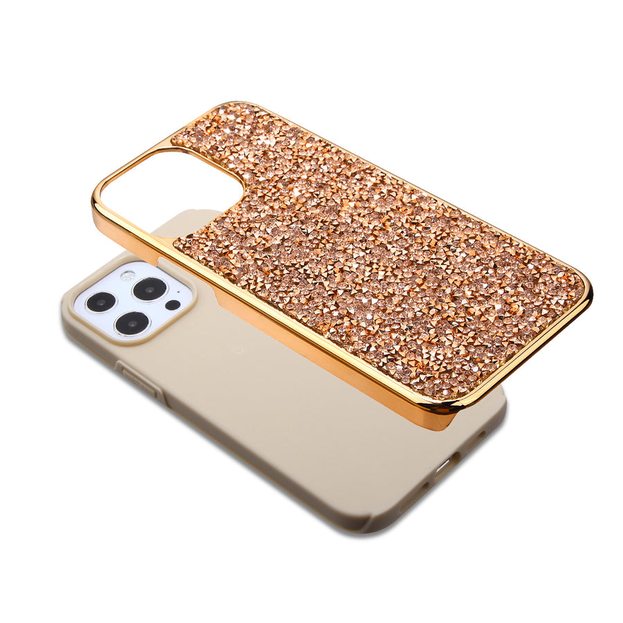 MyBat Encrusted Rhinestones Hybrid Case for Apple iPhone 13 Pro - Electroplated Rose Gold / Rose Gold - MIP13PCSFSSD102-6.jpg