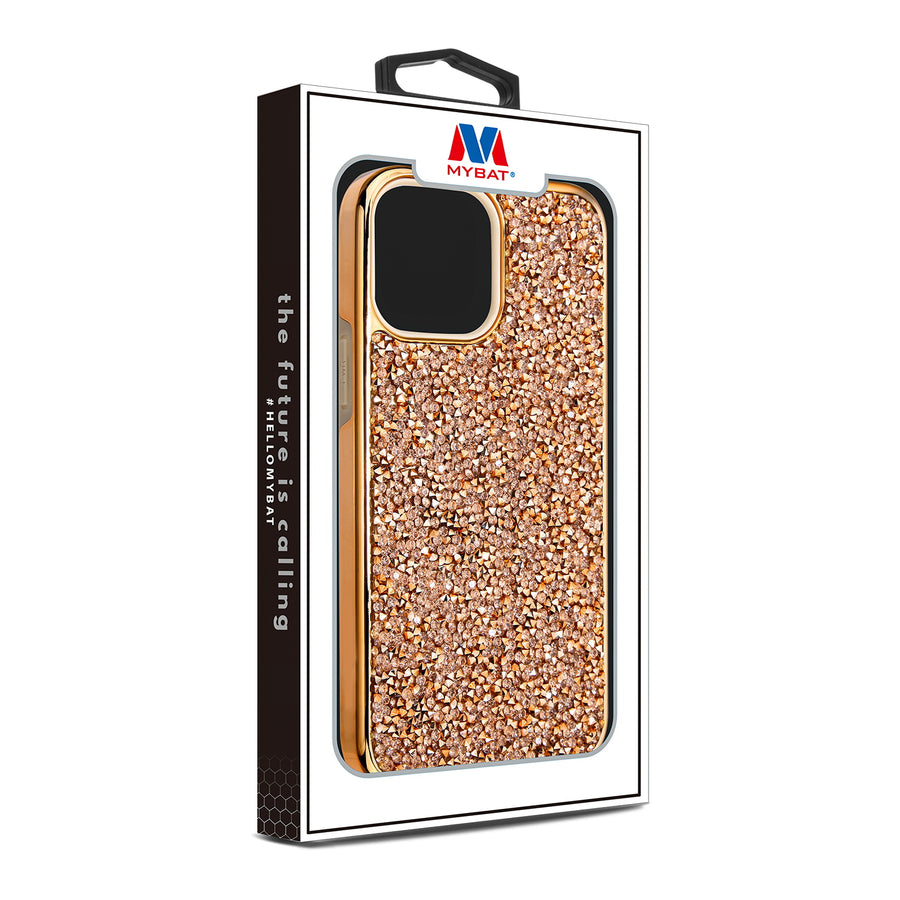MyBat Encrusted Rhinestones Hybrid Case for Apple iPhone 13 Pro - Electroplated Rose Gold / Rose Gold - MIP13PCSFSSD102-7.jpg