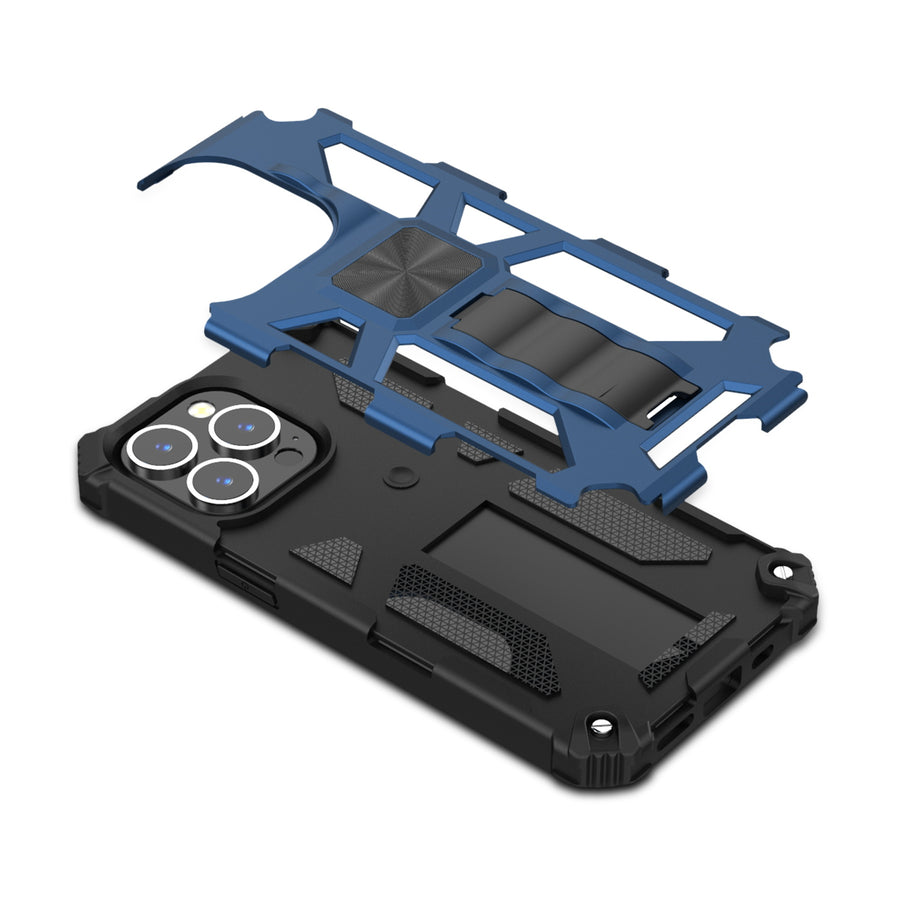 MyBat Sturdy Hybrid Protector Cover (with Stand) for Apple iPhone 13 Pro - Ink Blue / Black - MIP13PCSFSSS002-8.jpg