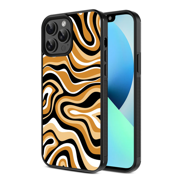 MyBat Design Lab Series Case for Apple iPhone 13 Pro Max (6.7) - Groovy Golden Swirls - MIP13PMCSLESM093-2.jpg