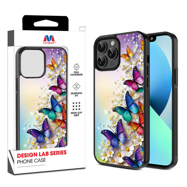 MyBat Design Lab Series Case for Apple iPhone 13 Pro Max (6.7) - Rainbow Butterflies - MIP13PMCSLESM187-1.jpg