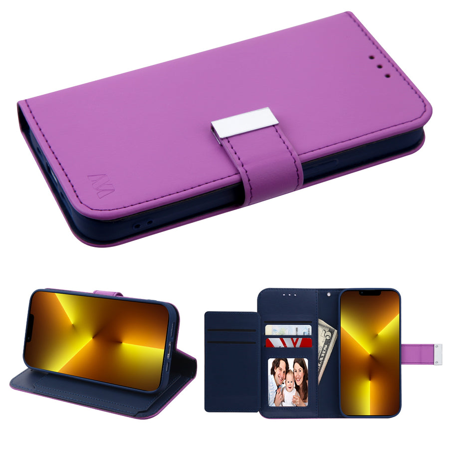 MyBat MyJacket Wallet Xtra Series for Apple iPhone 13 Pro - Purple / Dark Blue - MIP13PPCMJG034-2.jpg