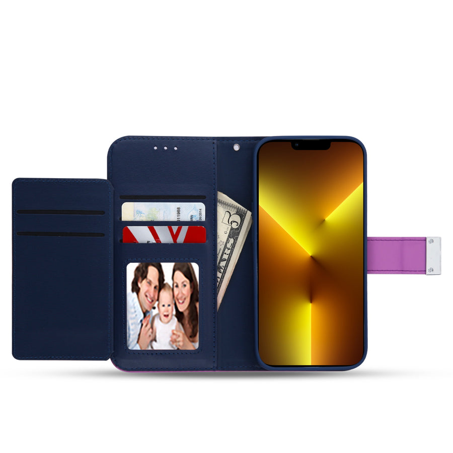 MyBat MyJacket Wallet Xtra Series for Apple iPhone 13 Pro - Purple / Dark Blue - MIP13PPCMJG034-3.jpg