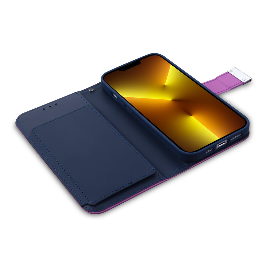 MyBat MyJacket Wallet Xtra Series for Apple iPhone 13 Pro - Purple / Dark Blue - MIP13PPCMJG034-5.jpg