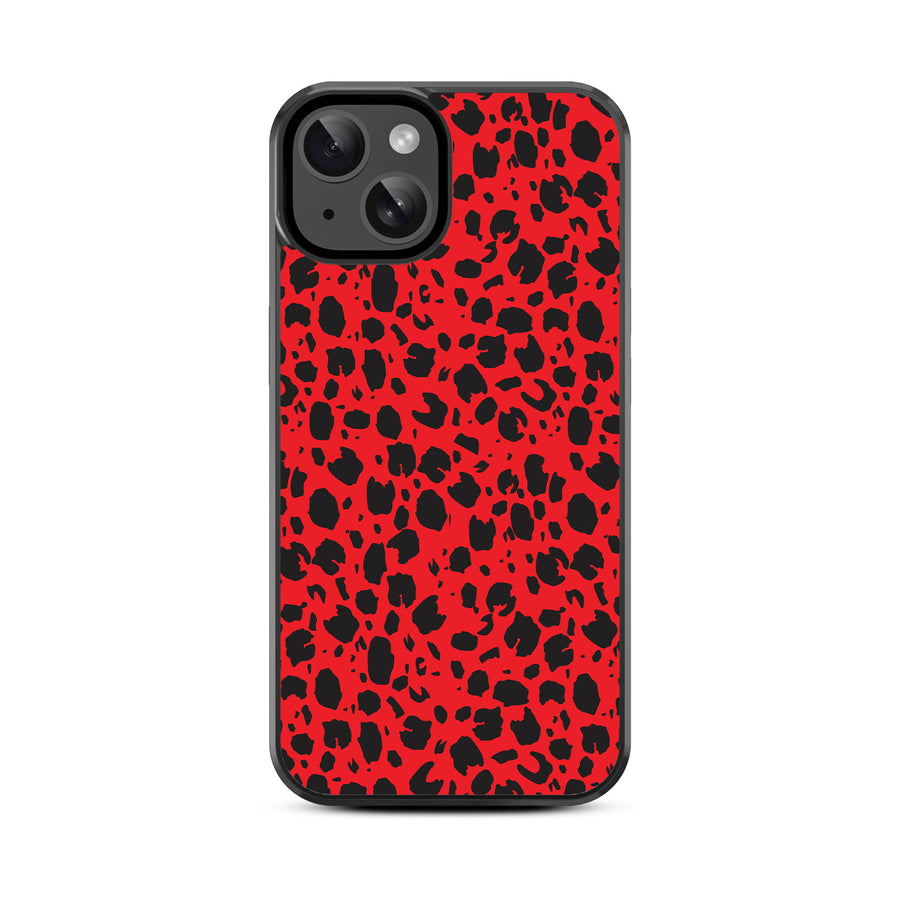 MyBat Design Lab Series Case for Apple iPhone 17e / 16e / 14 / 13 - Red Leopard Print - MIP14CSLESM008-3.jpg