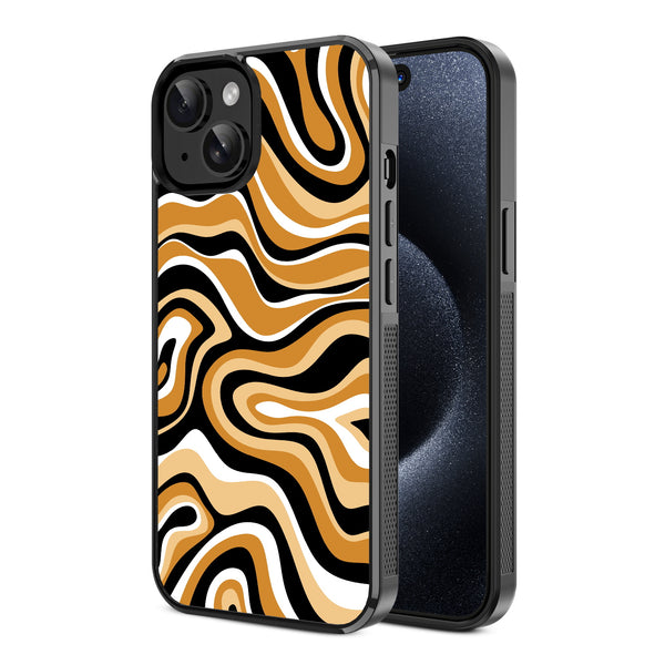 MyBat Design Lab Series Case for Apple iPhone 17e / 16e / 14 / 13 - Groovy Golden Swirls - MIP14CSLESM093-2.jpg