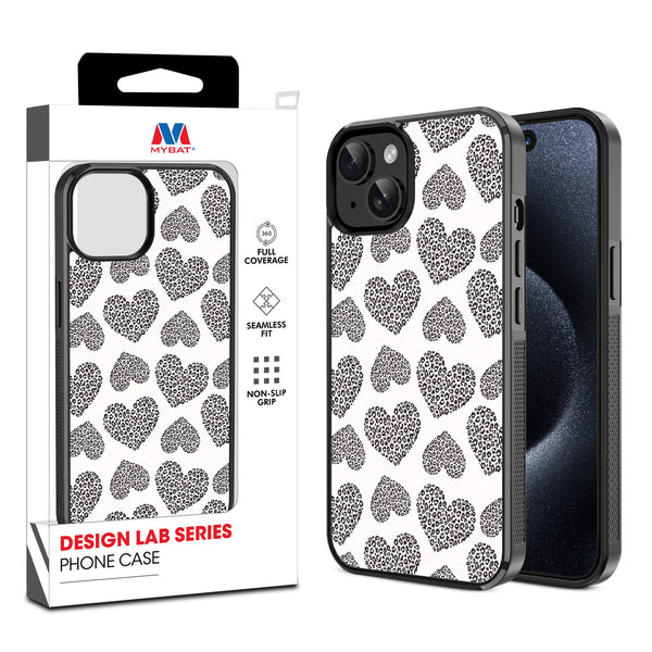 MyBat Design Lab Series Case for Apple iPhone 17e / 16e / 14 / 13 - Leopard Print Hearts - MIP14CSLESM098-1.jpg