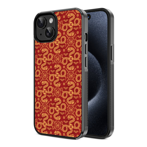 MyBat Design Lab Series Case for Apple iPhone 17e / 16e / 14 / 13 - Golden Snake Dance - MIP14CSLESM317-2.jpg